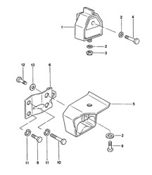 Transmissieophanging - Handgeschakelde transmissie - 924 1980 - 1985