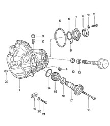 Replacement transmission / Final-drive housing -  Automatic transmission - 924 1980 - 1985