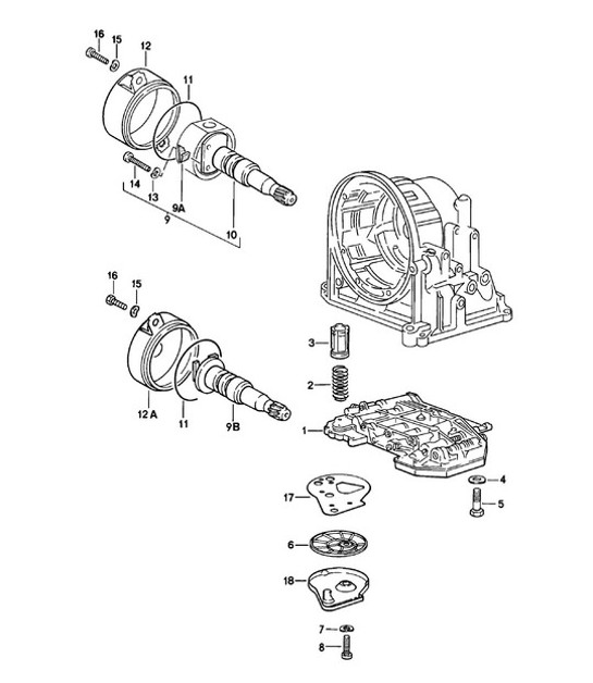 Diagram 310-005 Porsche Boxster 981 2.7L 2012-16 Transmission