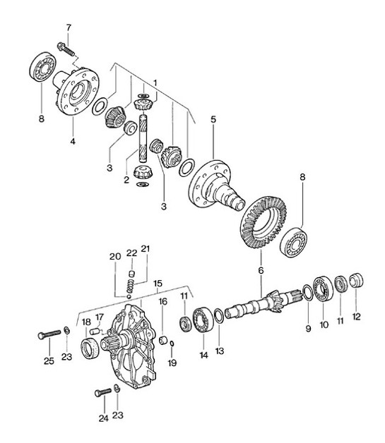 Diagram 311-000 Porsche Boxster 981 2.7L 2012-16 Transmission