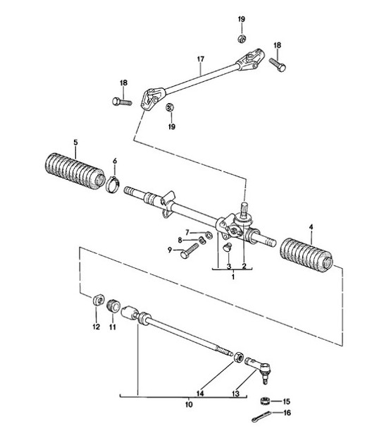 Diagram 403-000 Porsche Panamera 970 MK2 (2014-2016) Vorderachse, Lenkung 