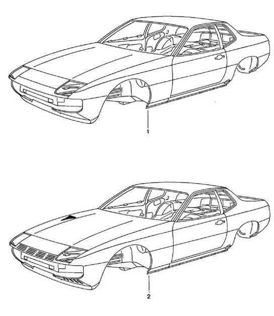 Diagram 801-000 Porsche 911 1965-1968 2.0L / 912 SWB (F) Body