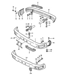 Bumper met impactabsorber 924 / Turbo 1980 - 1985