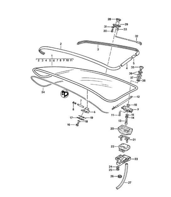 Diagram 803-005 Porsche 964 (911) C4 1989-93 Carrocería