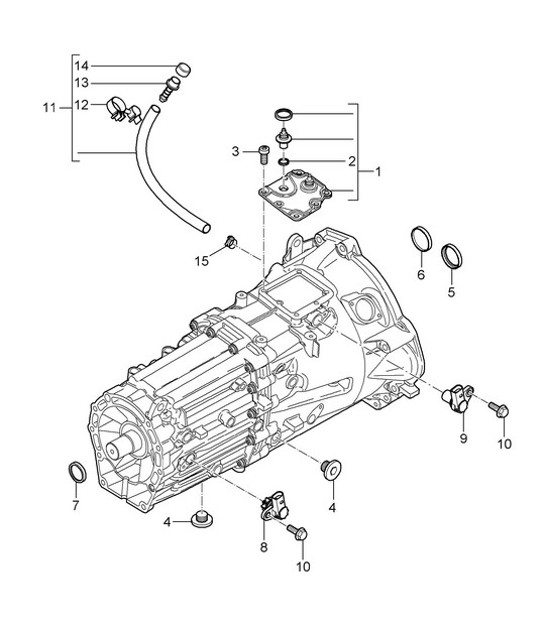 Diagram 302-05 Porsche Cayenne 9PA (955) 2003-2006 Transmission