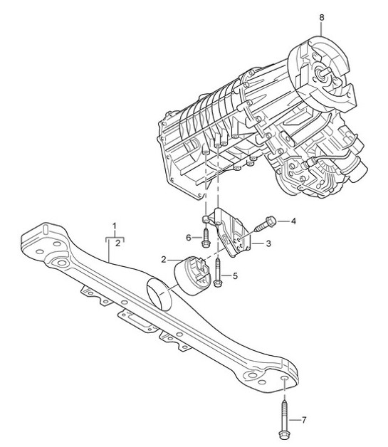Diagram 307-00 Porsche Cayman S 718 2.5L PDK (350Bhp) Transmission