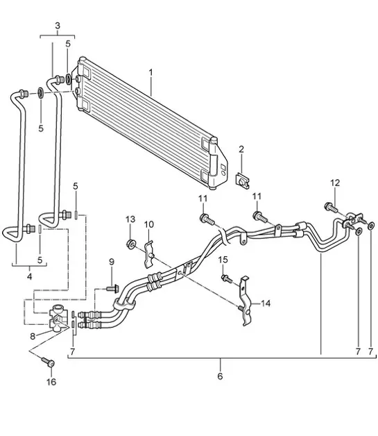 Diagram 360-00 Porsche Cayenne MK1 (955) 2003-2006 Transmission