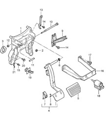Pédales / Tiptronic (PR:G0R, Tiptronic s) Cayenne 9PA (955) 2003-06 Pédales / Tiptronic (PR:G0R, Tiptronic s) Cayenne 9PA (955) 2003-06