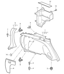 Panel lateral / Accesorios - Trasero - Cayenne 9PA (955) 2003-06