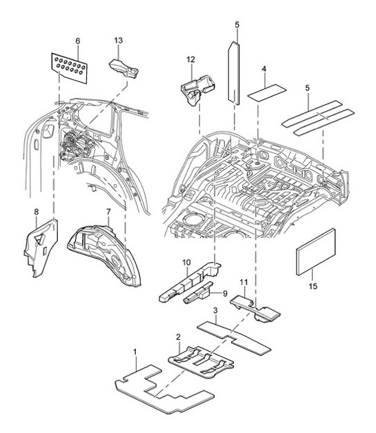 Diagram 807-40 Porsche Cayenne MK1 (955) 2003-2006 Karosserie