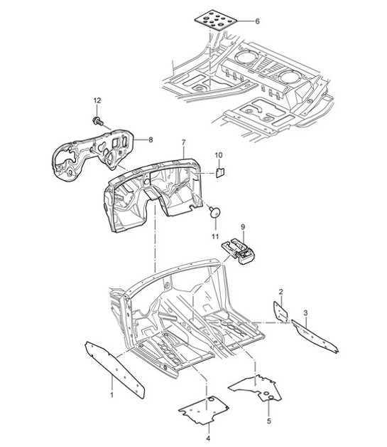 Diagram 807-50 Porsche 996 C4 3.4L 1997-08/01 Body