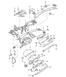 Dashboard trim / Accessories Cayenne 9PA (955) 2003-06