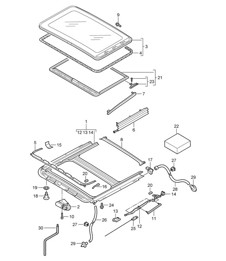 Toit ouvrant Cayenne 9PA (955) 2003-06 Toit ouvrant Cayenne 9PA (955) 2003-06