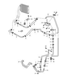 Heating / Feed line / Return line (Model: PR:D9J,D9K,D9L) Cayenne 9PA (955) 2003-06