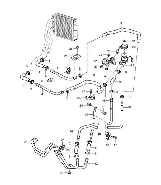Diagram 813-02 Porsche 993 (911) TURBO 1994-96 Carrocería