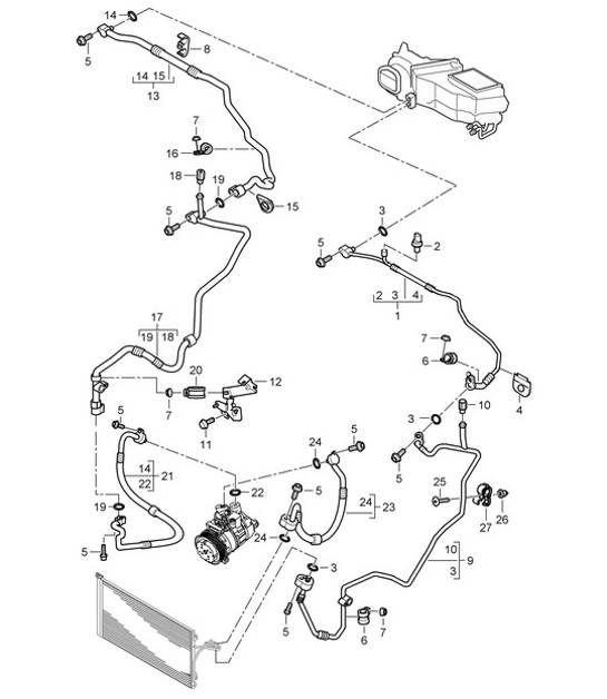 Diagram 813-61 Porsche Taycan Turbo GT mit Weissach-Paket Sportlimousine 