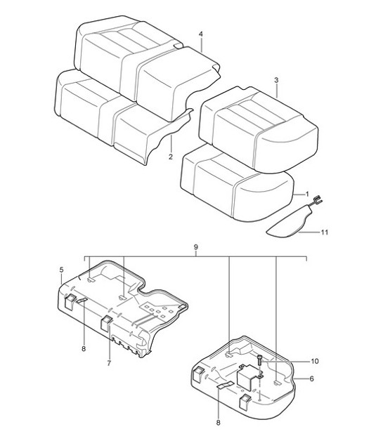 Diagram 817-40 Porsche Cayenne 9PA (955) 2003-2006 Body