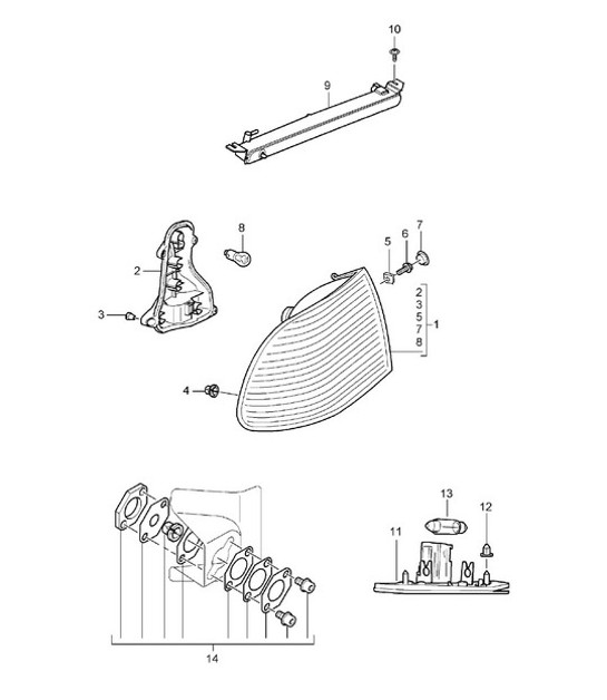 Diagram 905-05 Porsche Cayenne V6 3.0L Diesel 245 CV Materiale elettrico