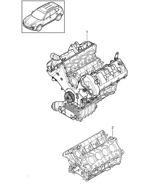Diagram 101-005 Porsche Cayenne E-Hybrid V6 3.0L 470 PS 