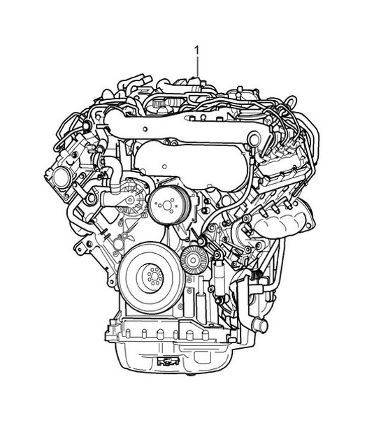 Diagram 101-020 Porsche Cayenne Turbo V8 4.8L Petrol 500HP Engine