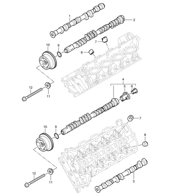 Diagram 103-010 Porsche Boxster S 718 2.5L Manual (350 ch) Moteur