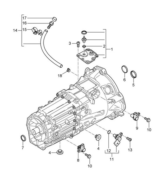 Diagram 302-005 Porsche 911 1978-1989 3.3L Turbo (930) Transmission