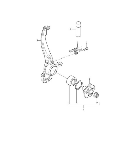 Diagram 401-005 Porsche Cayenne Coupé Turbo GT V8 4.0L 640Pk 