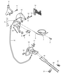 Voetbediening. parkeerrem / actuator Cayenne 9PA1 (957) 2007-10