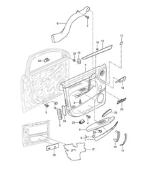 Pannello porta con: Ammortizzazione - ANTERIORE - Cayenne 9PA1 (957) 2007-10 Pannello porta con: Ammortizzazione - ANTERIORE - Cayenne 9PA1 (957) 2007-10