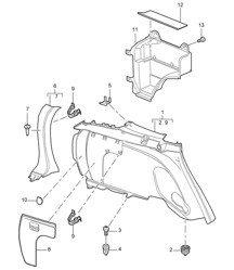 Revestimiento lateral / Accesorios - TRASERO - Cayenne 9PA1 (957) 2007-10