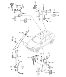 Revestimientos / Pilar A hasta Pilar D Cayenne 9PA1 (957) 2007-10