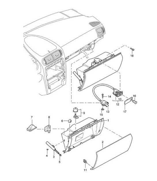 Diagram 809-010 Porsche Cayenne 9PA1 (957) 2007-2010 Body