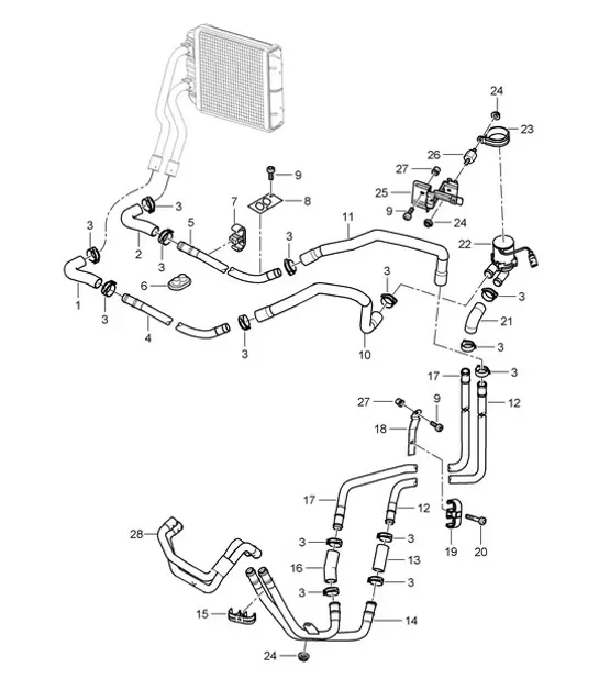 Diagram 813-000 Porsche Cayenne Turbo S V8 4.8L Benziner 550 PS Karosserie