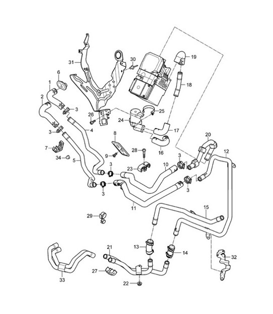 Diagram 813-001 Porsche Panamera S V8 4.8L Carrosserie