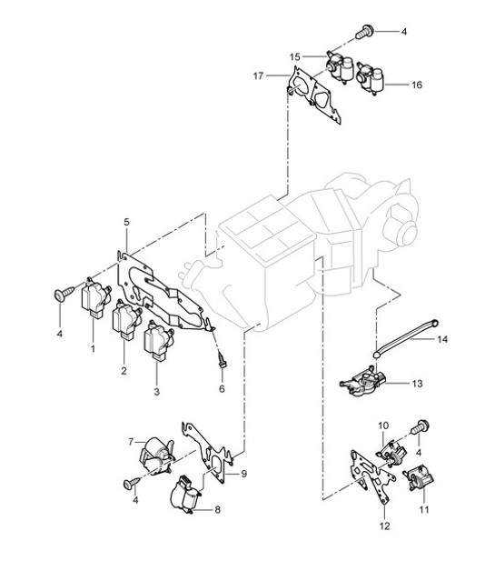 Diagram 813-045 Porsche Cayenne 9PA (955) 2003-2006 Body