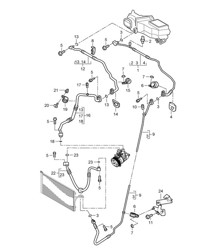 Circuito frigorifero (PR:D5X,9AB, 9AD) - ANTERIORE - Cayenne 9PA1 (957) 3.6L 2007-10