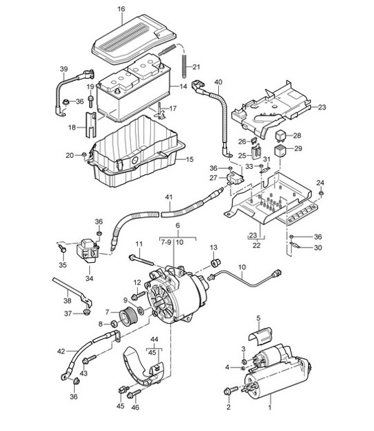 Diagram 902-005 Porsche Cayenne V6 3.0L Gasolina 340 CV 