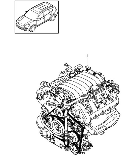 Diagram 101-000 Porsche Cayenne Coupe E-Hybrid V6 3.0L 340Hp 