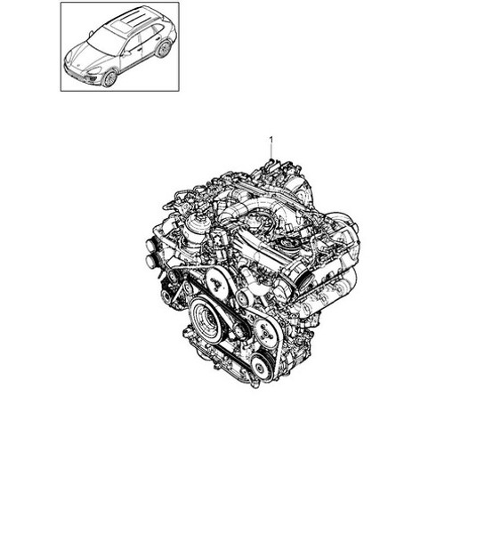Diagram 101-025 Porsche Cayenne Turbo / Turbo S 4.8L 2007>> Engine