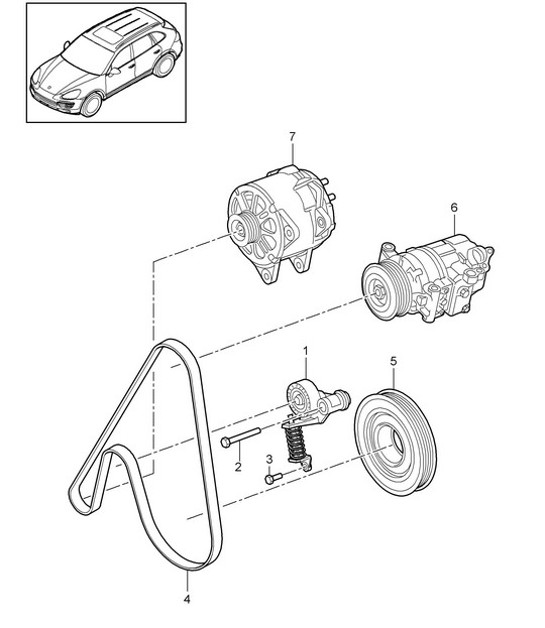 Diagram 102-097 Porsche 991 Turbo S Cabriolet 3.8L (580 ch) Moteur