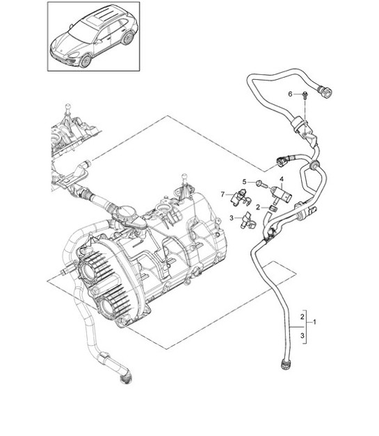 Diagram 107-002 Porsche Cayenne Turbo S E-Hybrid V8 4.0L 550Hp 
