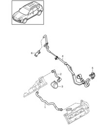 Ventilación de la carcasa del cárter (Modelo: CRCA,CRCB, CNRB,CVVA, CVVB,CVVC) Cayenne 92A (958) 3.0L DIESEL 2011-18