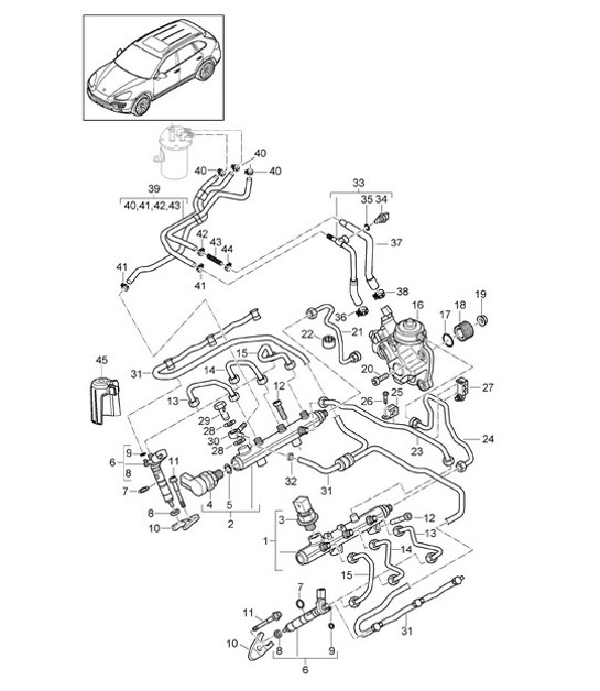 Diagram 107-037 Porsche 911 1984-89 Motore