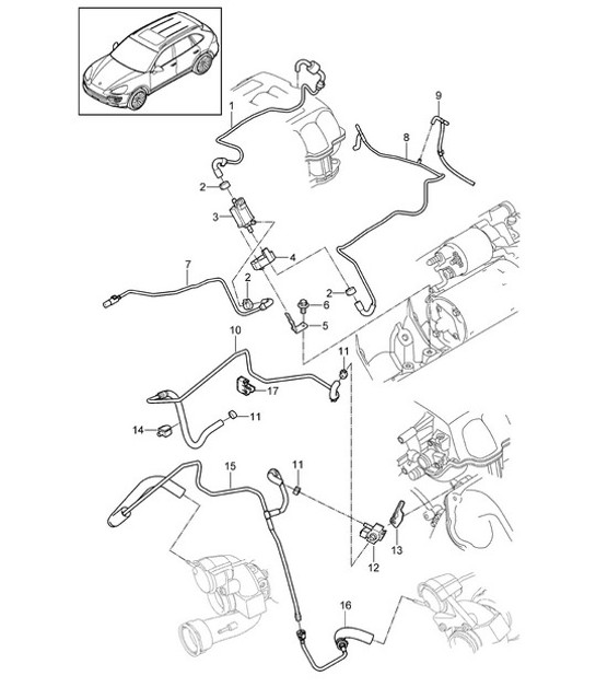 Diagram 107-085 Porsche Panamera 970 MK1 (2009-2013) Moteur