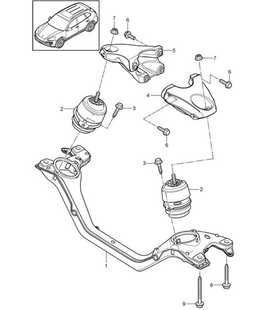 Diagram 109-030 Porsche 991 Turbo S 3.8L (560 ch) Moteur