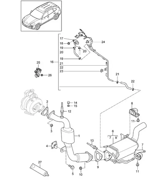 Diagram 202-021 Porsche Panamera Turbo S E-Hybrid 4.0L V8 