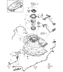 Abgasnachbehandlungssystem / Für Fahrzeuge mit selektiver katalytischer Reduktion (SCR) (CNRB,CVVA, CVVB,CVVC+ PR:1E9) Cayenne 92A (958) 3.0L Diesel 05/2012-18