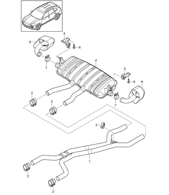 Diagram 202-057 Porsche Cayenne S Coupé V8 4.0L 474CV 