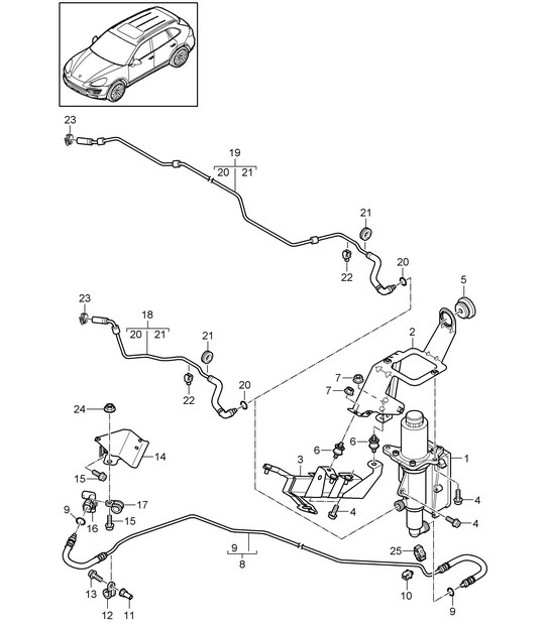 Diagram 301-020 Porsche Cayenne S E-Hybrid V6 3.0L 519Hp 