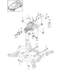 Achterasdifferentieel / Klaar voor installatie zonder: sperdifferentieel (PR:1Y0) Cayenne 92A (958) 2011-18
